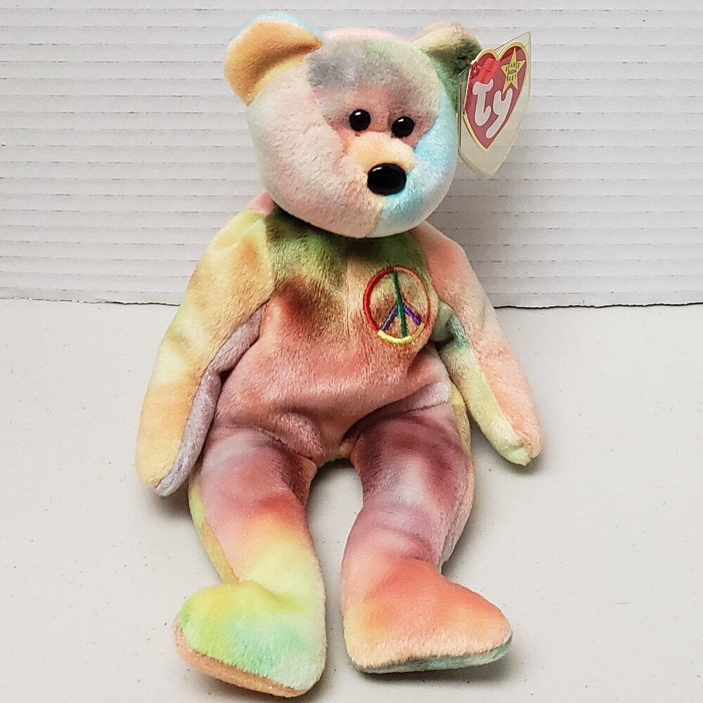 Ty Beanie Baby Bear Peace